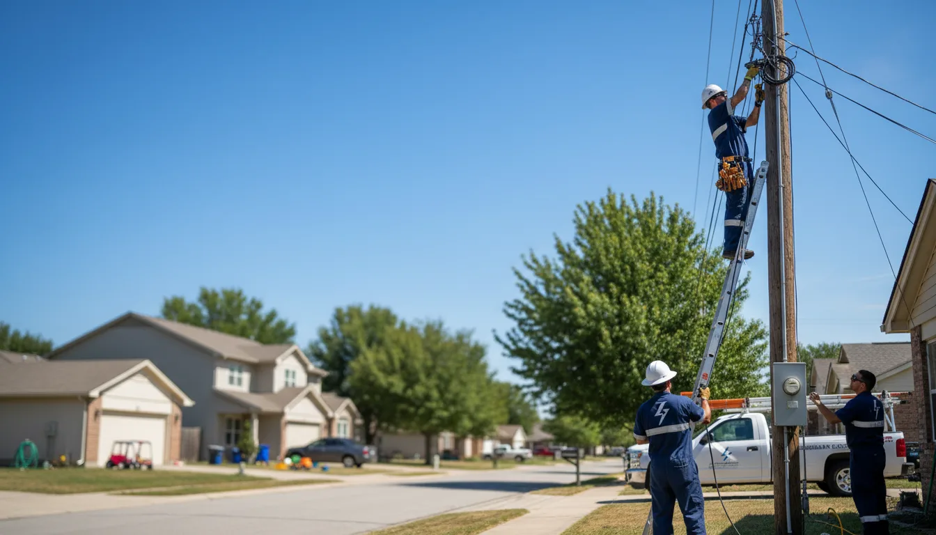 Residential electrician providing installation services in Drummond, OK
